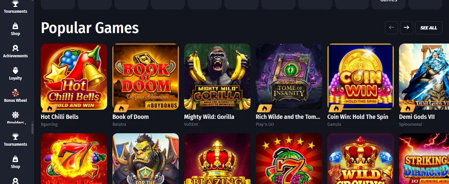 Spin new hot games